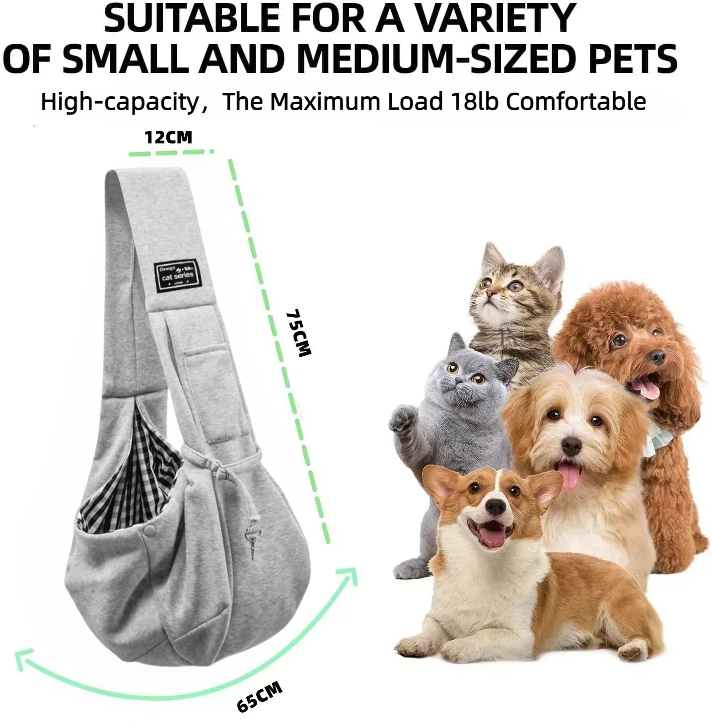 Hands-Free Pup Sling Carrier Purse