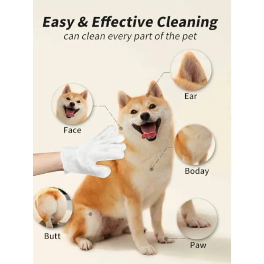 QuickClean Pet Glove Wipes